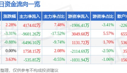 股票行情快报：实达集团（600734）2月26日主力资金净买入4174.02万元