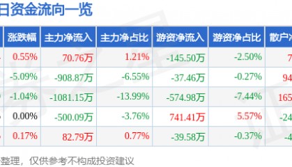 股票行情快报：博汇纸业（600966）12月5日主力资金净买入70.76万元